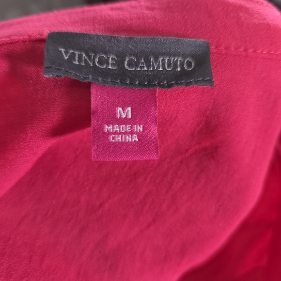 Vince Camuto Vibrant Pink Blouse with Ruffled Sleeves Size Med - Picture 5 of 6